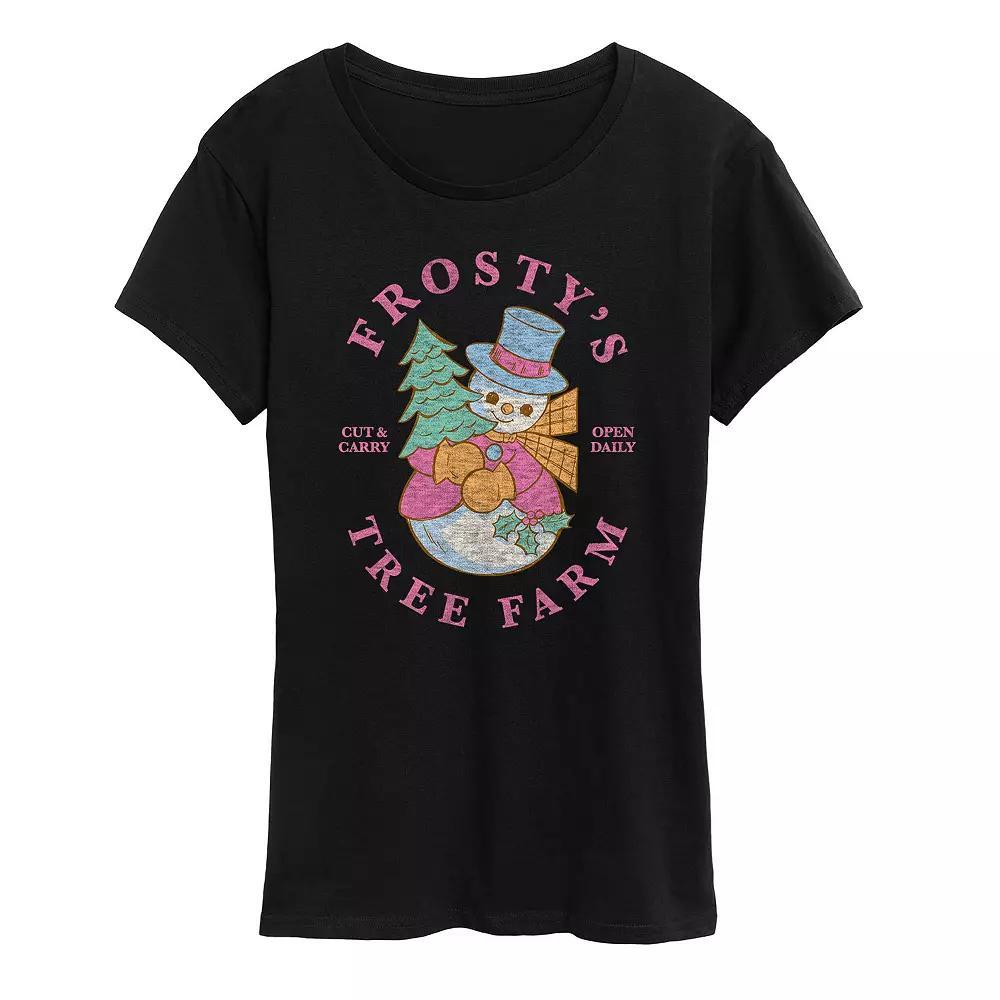 Women's Frosty's Tree Farm Graphic Tee, Girl's, Size: Small, Black Product Image