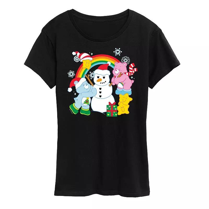 Womens Care Bears Snowman Graphic Tee, Girls Heather Grey Product Image