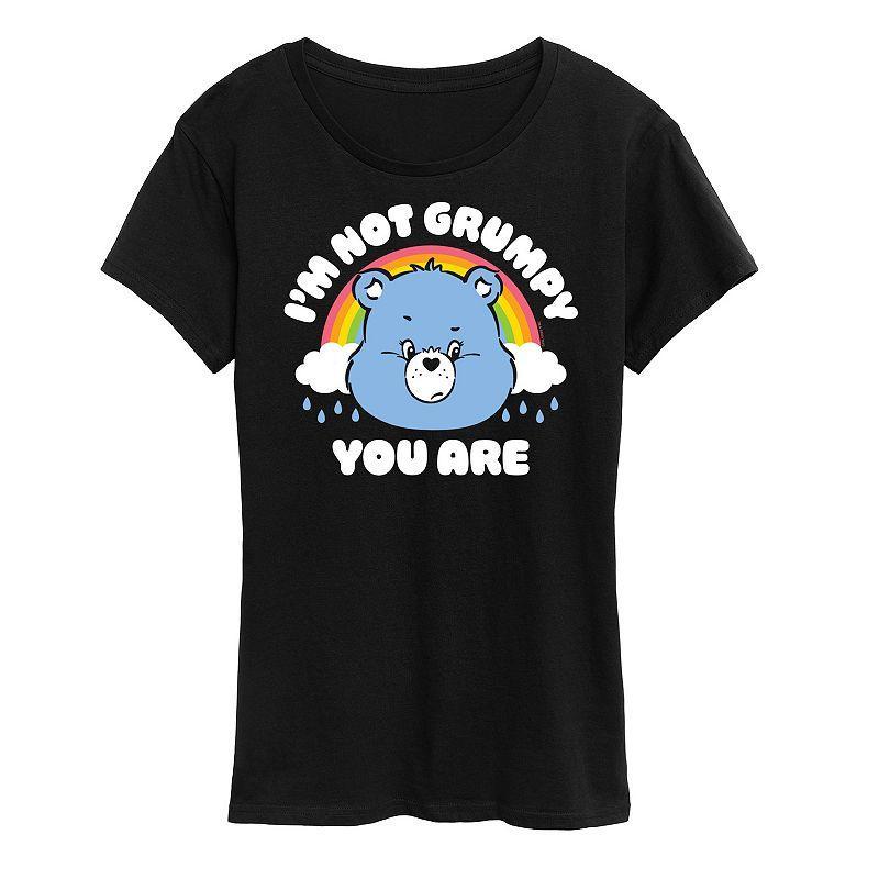 Women's Care Bears I'm Not Grumpy You AreGraphic Tee, Girl's, Size: Medium, Black Product Image