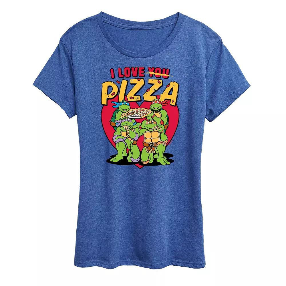 Women's Teenage Mutant Ninja Turtles I Love You Pizza Graphic Tee,  Product Image