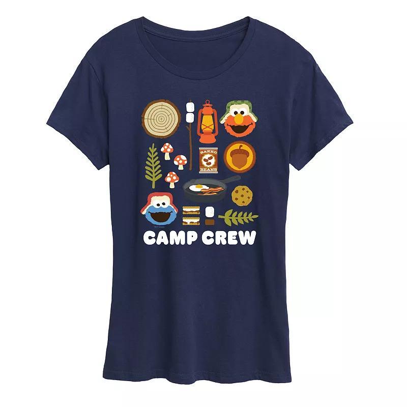 Womens Sesame Street Camp Crew Graphic Tee Product Image