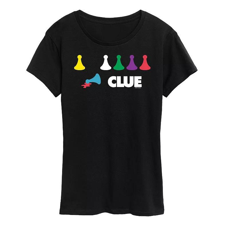 Women's Clue Game Pieces Graphic Tee, Size: XL, Blue Product Image