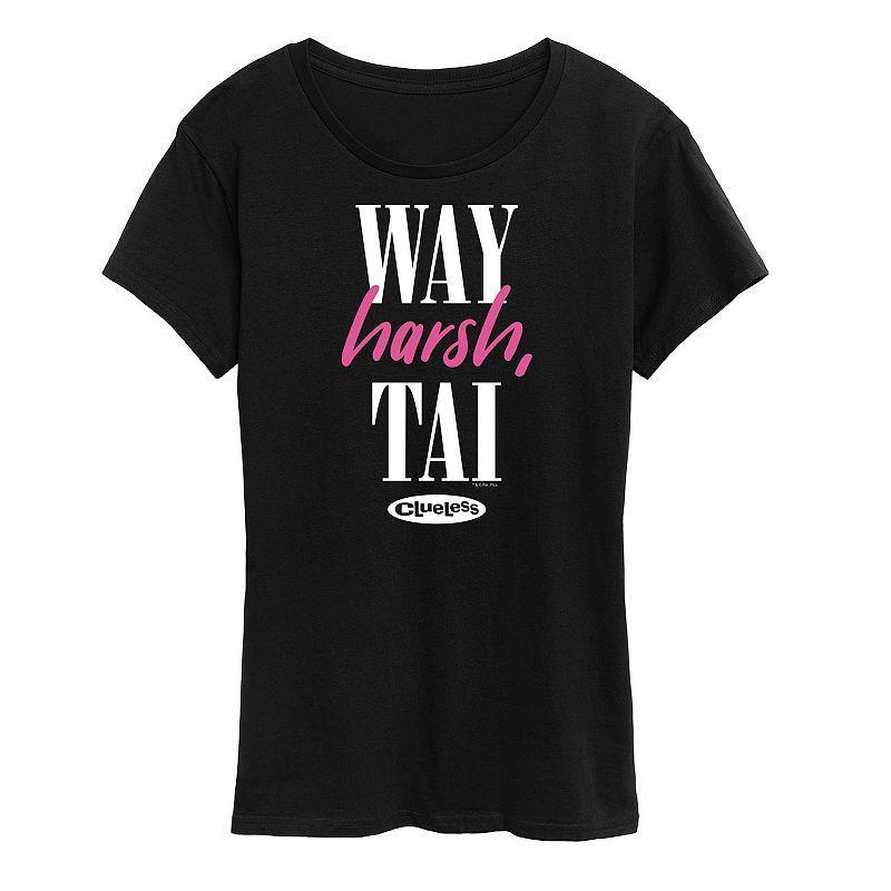 Women's Clueless Way Harsh Tai Graphic Tee, Girl's, Size: Medium, Black Product Image