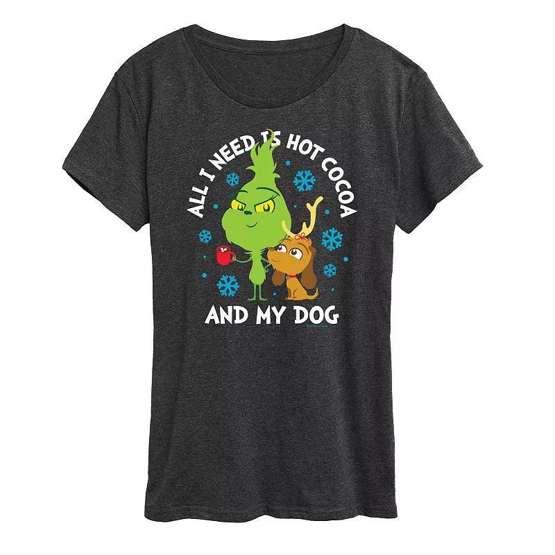 Women's Dr. Seuss The Grinch Anti Social Socialite Graphic Tee, Girl's, Size: Large, Grey Heather Product Image