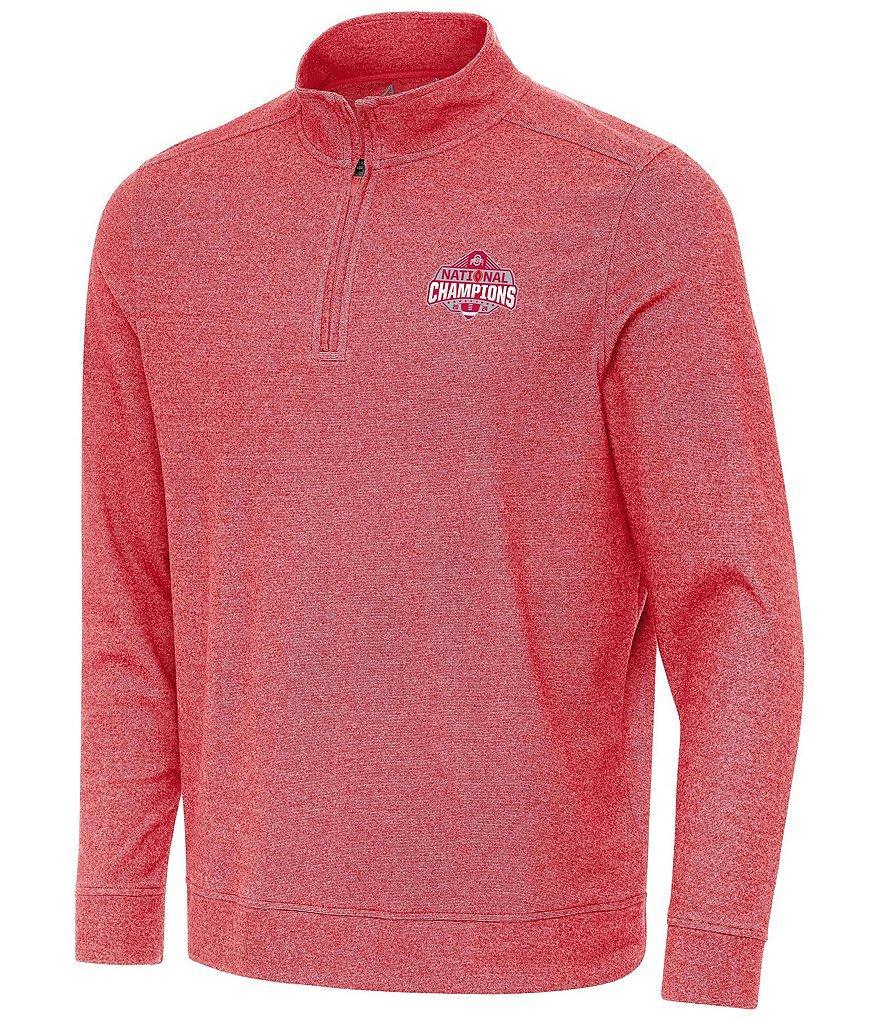 Antigua 2024 College Football Playoff National Champions Ohio State Buckeyes Subtle Quarter-Zip Pullover Product Image