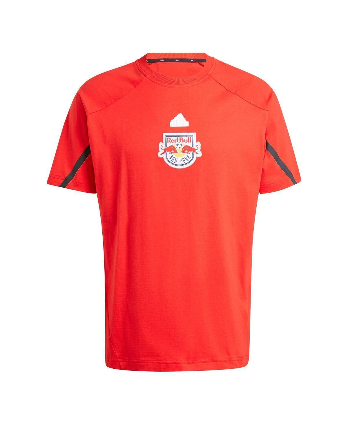 Men's adidas Red New York Red Bulls 2024 Travel Raglan T-Shirt, Size: Medium Product Image