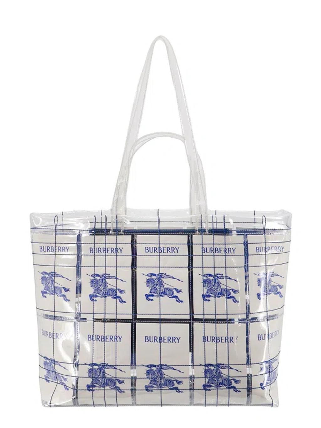 BURBERRY Logo Printed Tote Bag In Multicolour Product Image