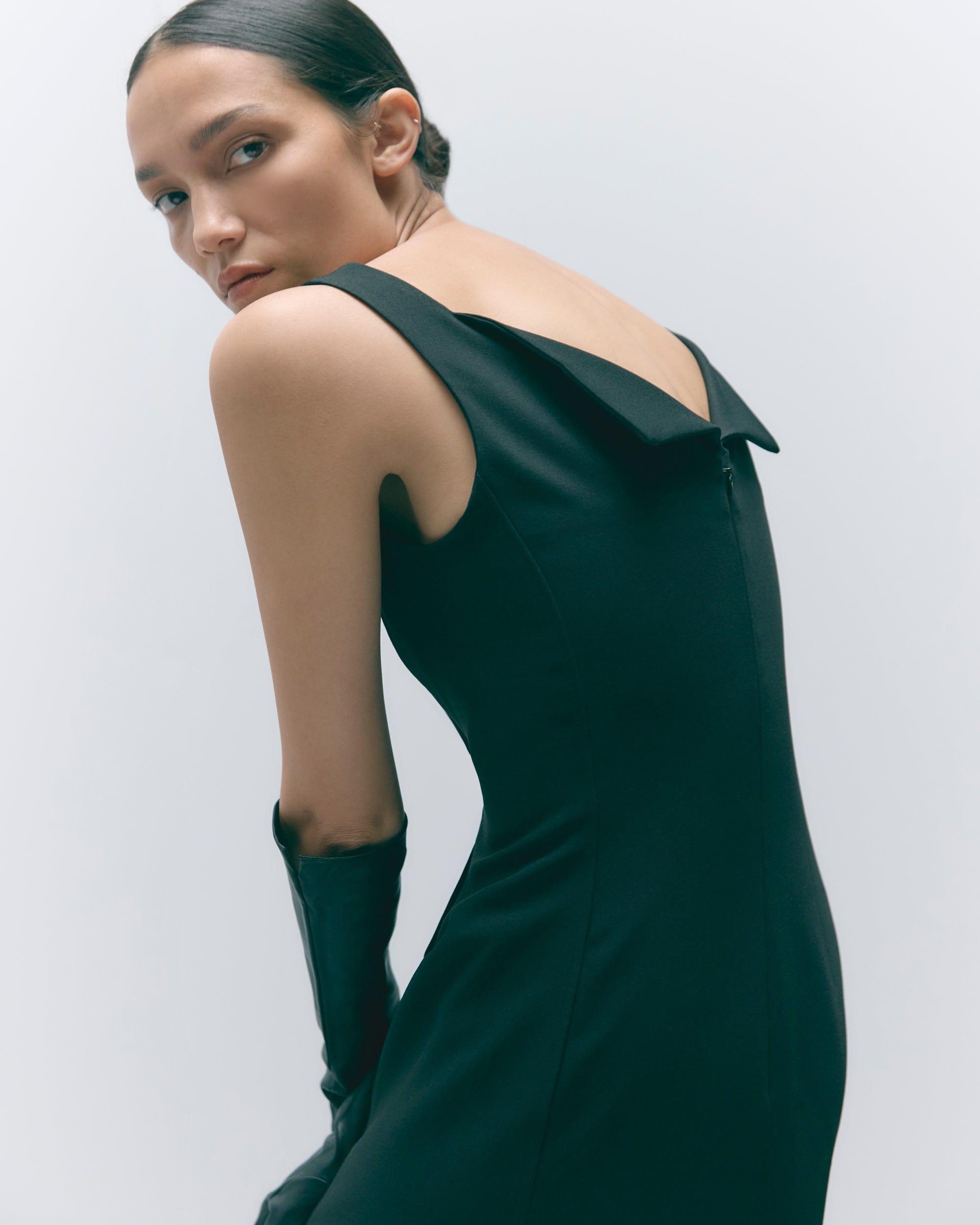 Thanya Wide-Neck Split-Back Dress Product Image