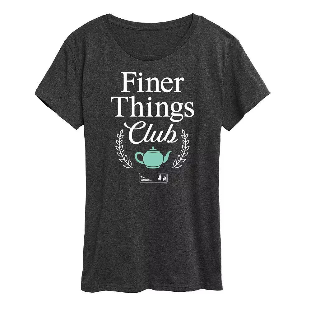 Women's The Office Finer Things Club Graphic Tee, Girl's, Size: XL, Dark Gray Product Image