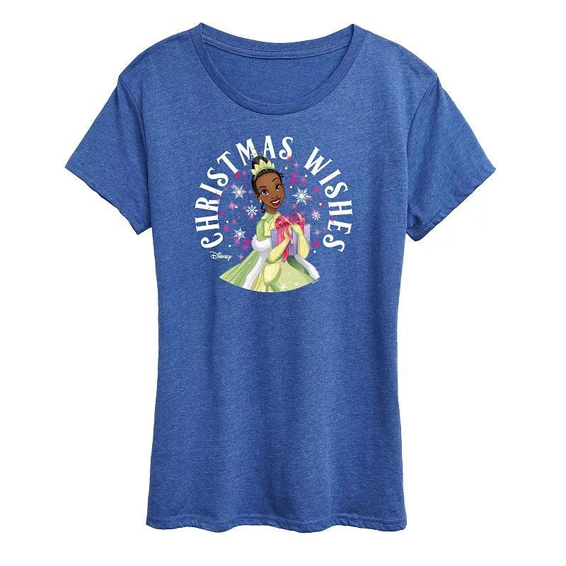 Disney Princess Tiana Women's "Christmas Wishes" Graphic Tee, Girl's, Size: XXL, Black Product Image