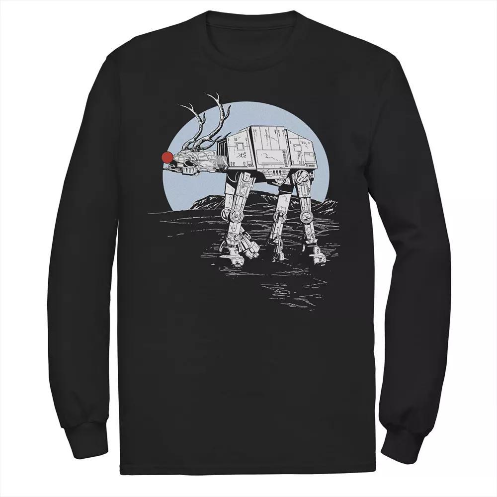 Men's Star Wars Rudolph ATAT Walker Christmas Tee, Size: Medium, Black Product Image