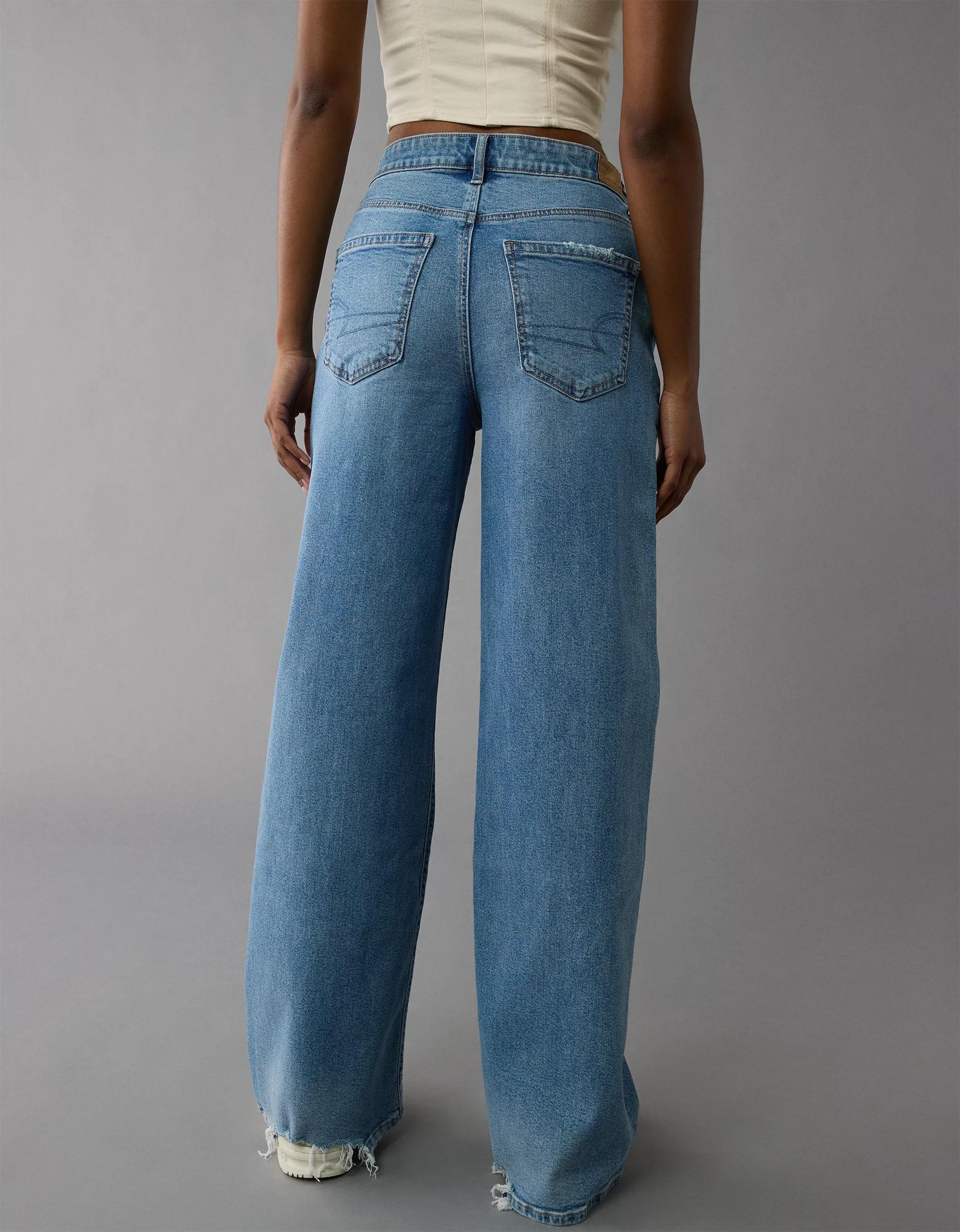 AE Strigid Super High-Waisted Ultra Wide-Leg Jean Product Image