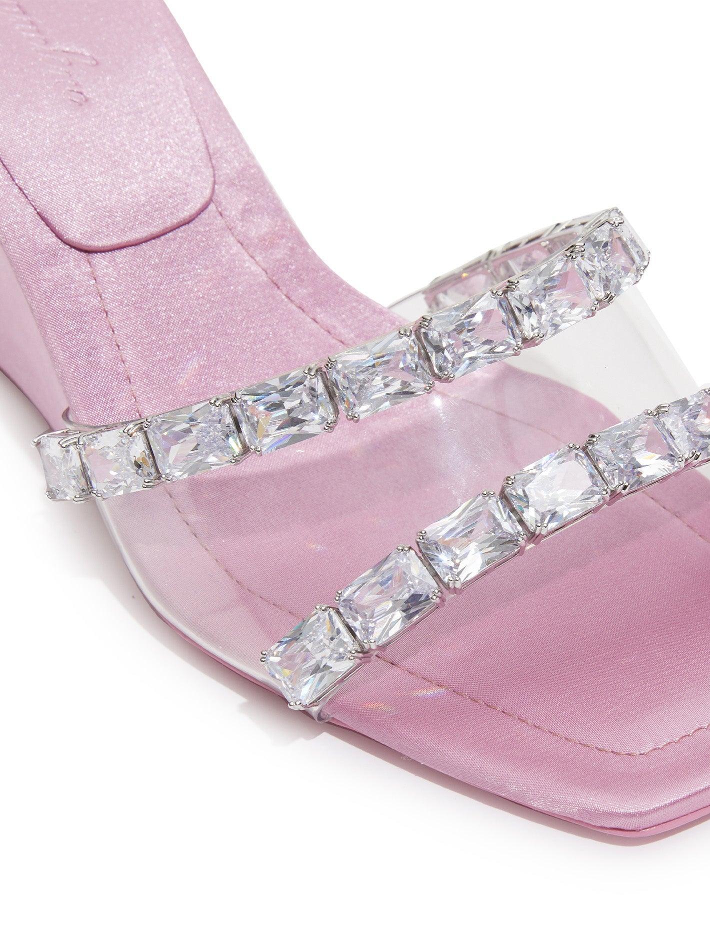 Cassandra Diamond Heels (Pink) (Final Sale) Product Image