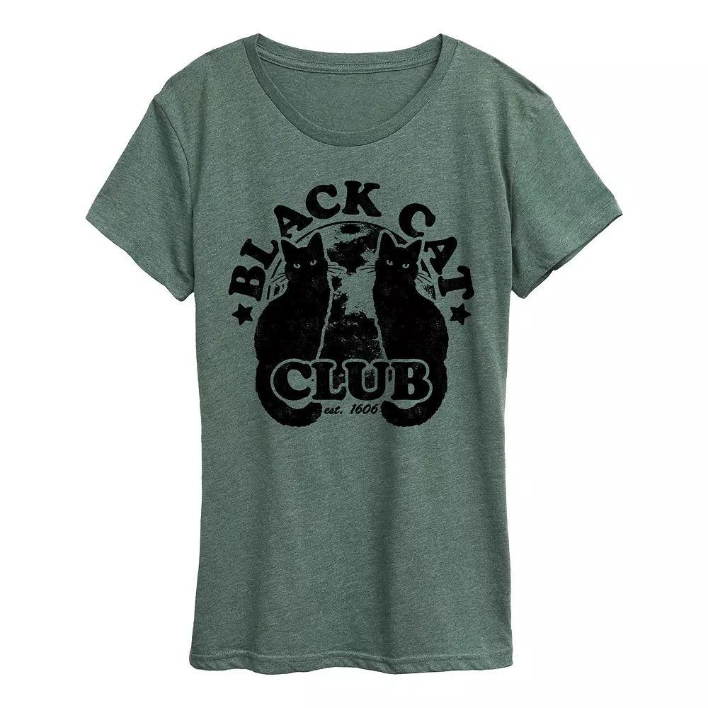 Women's Black Cat Club Halloween Tee, Girl's,  Product Image
