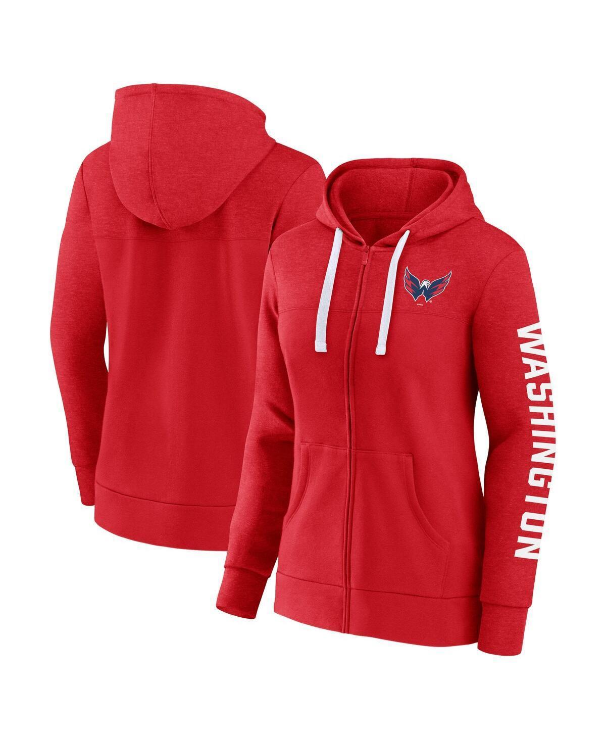 Womens Fanatics Branded Heather Washington Capitals City Ties Full-Zip Hoodie Product Image