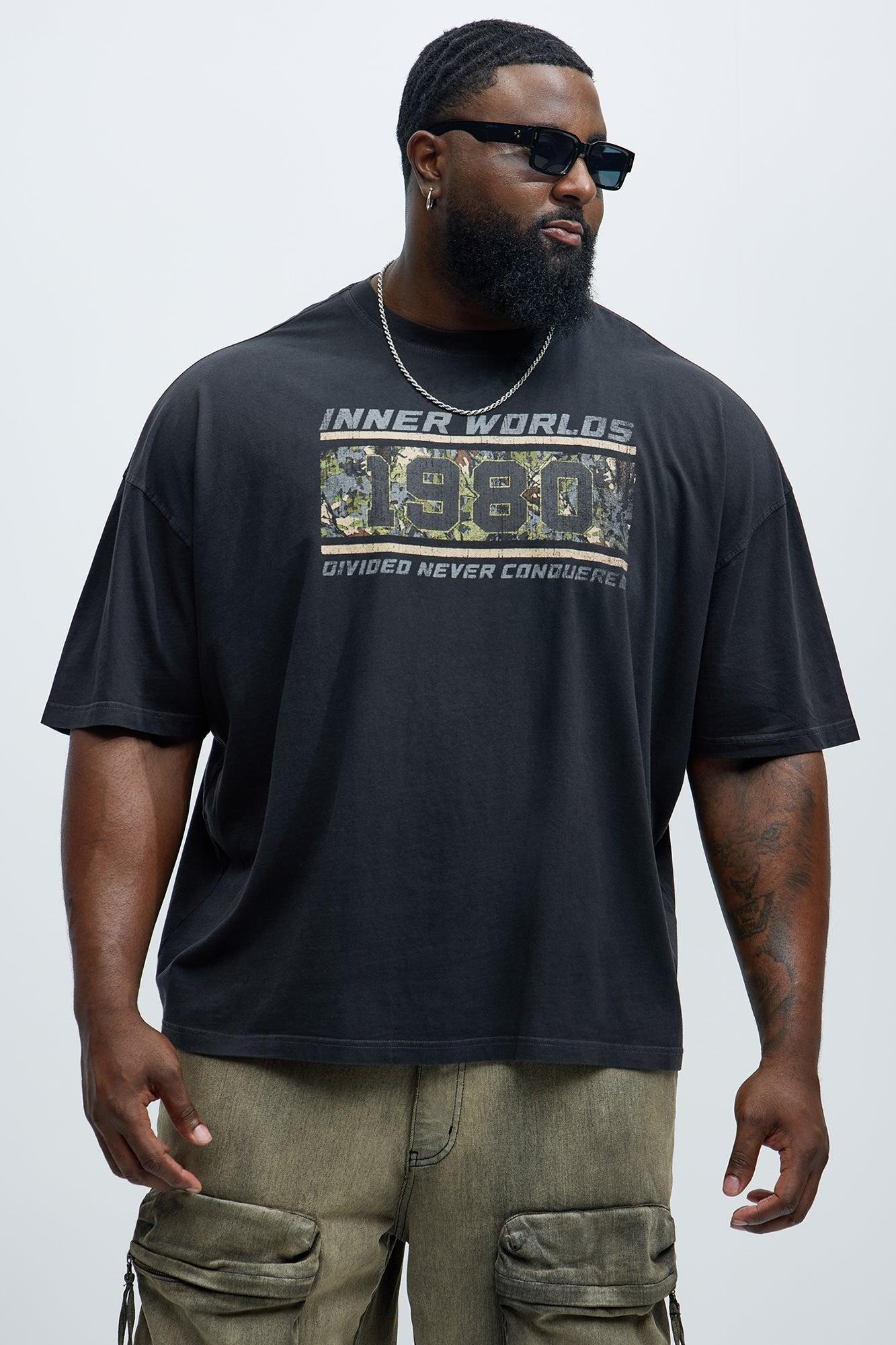 Inner Worlds Oversized Short Sleeve Tee - Black Product Image