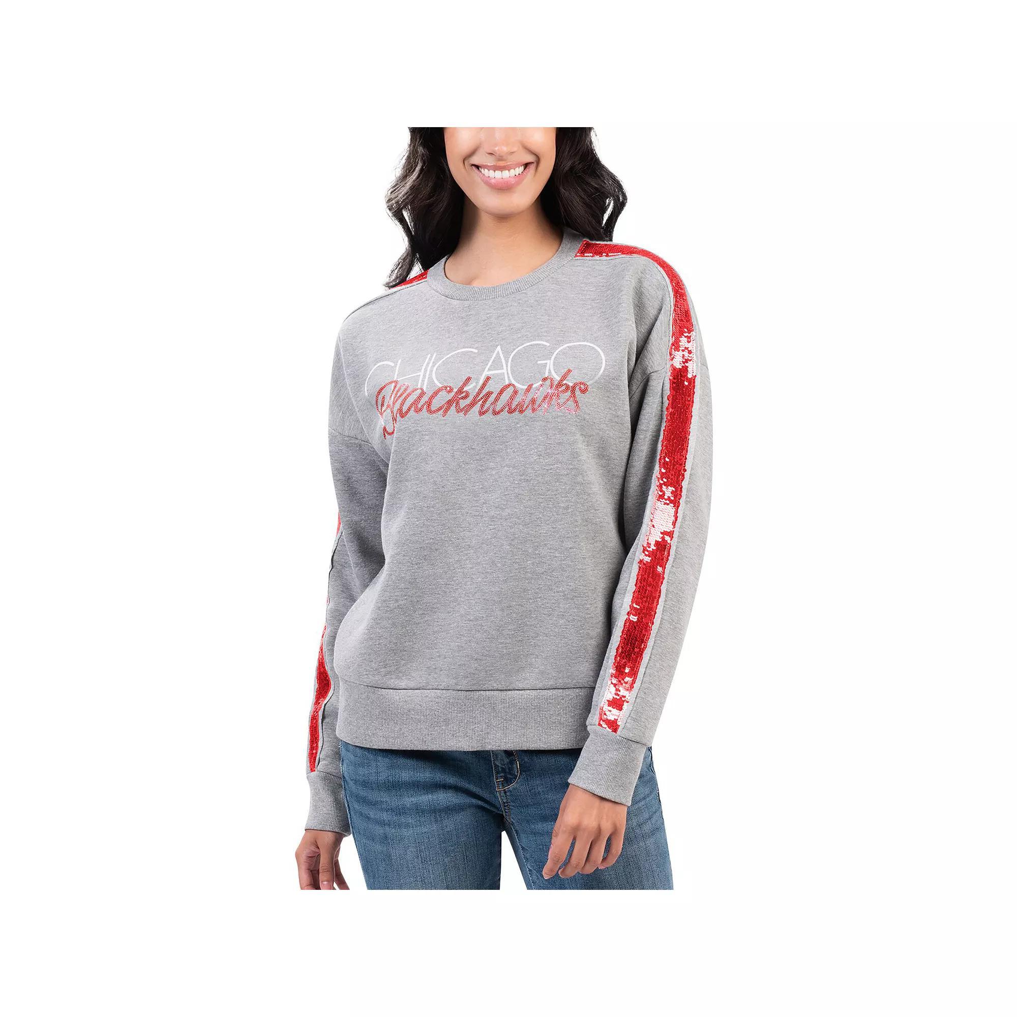 Women's G-III 4Her by Carl Banks Gray Philadelphia Flyers Penalty Box Pullover Sweatshirt,  Product Image