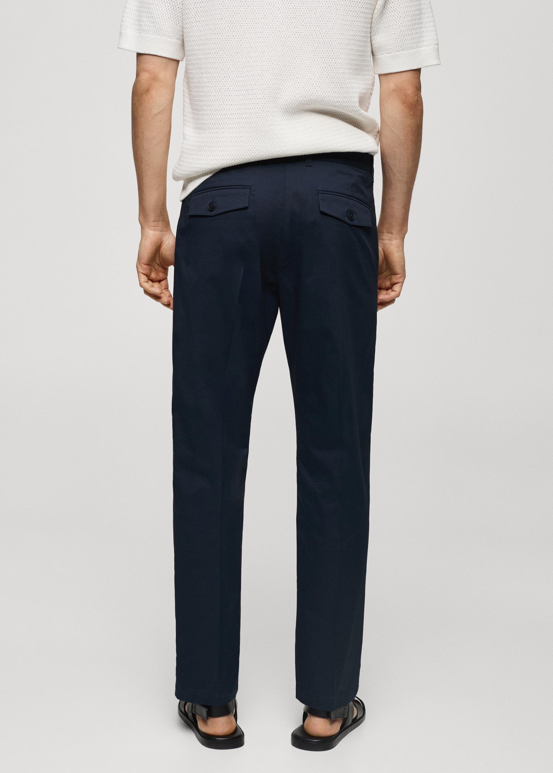 Regular fit structure cotton pants - Men | MANGO USA Product Image