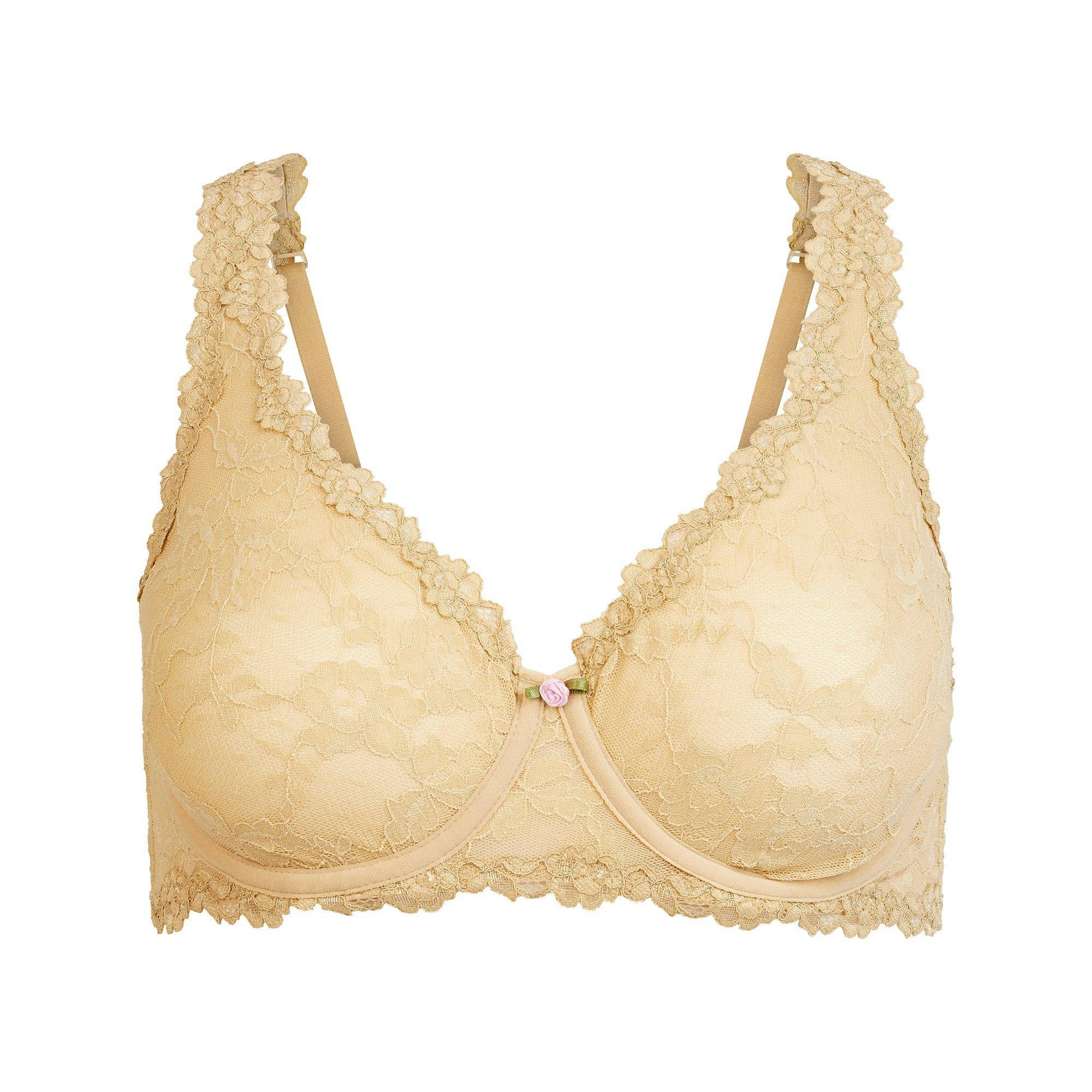 STRETCH LACE UNLINED FULL COVERAGE BRA | DELTA Product Image