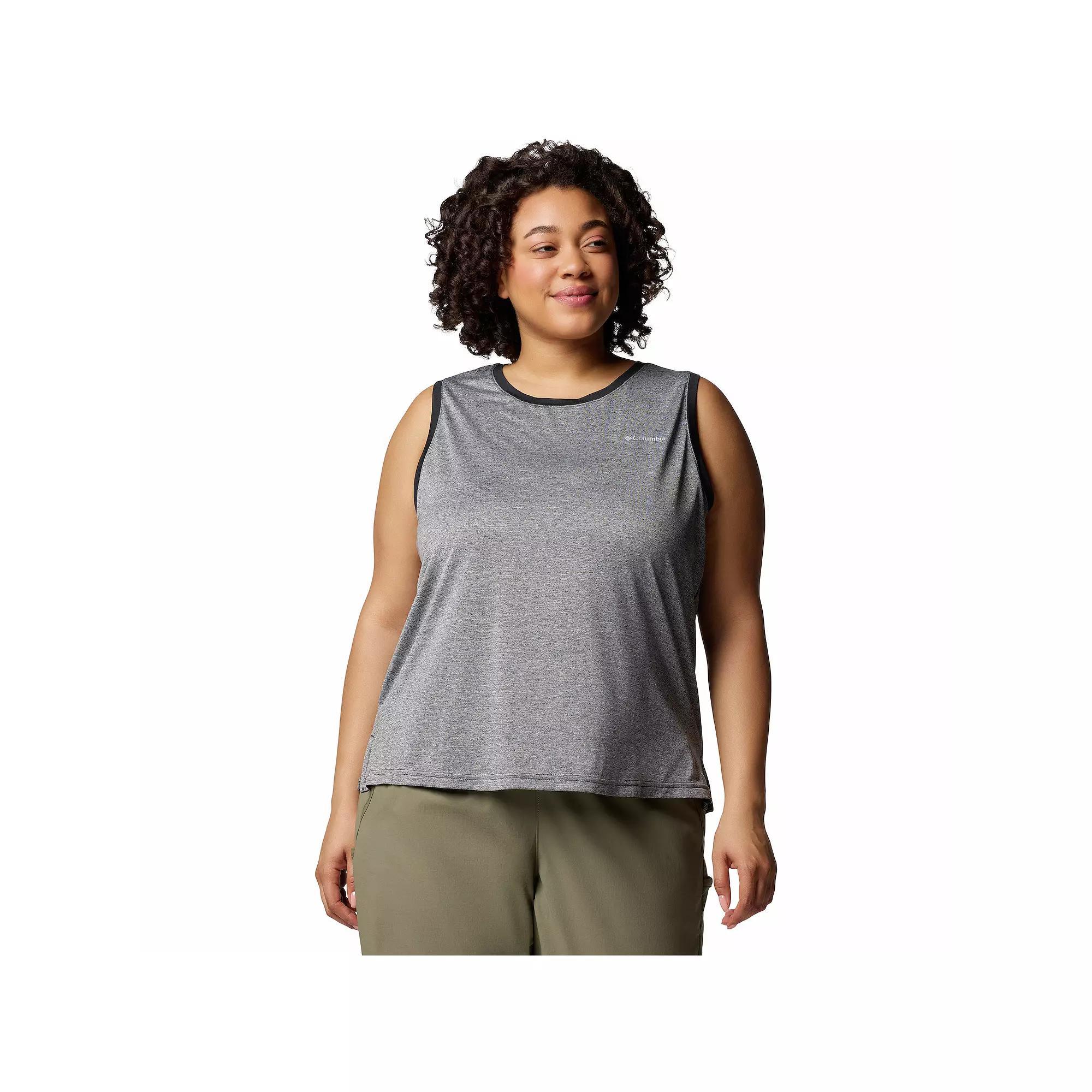 Plus Size Columbia Bluevista Hill™ Omni-WICK™ Tank Top, Women's, Size: 1XL, Black Grey Product Image