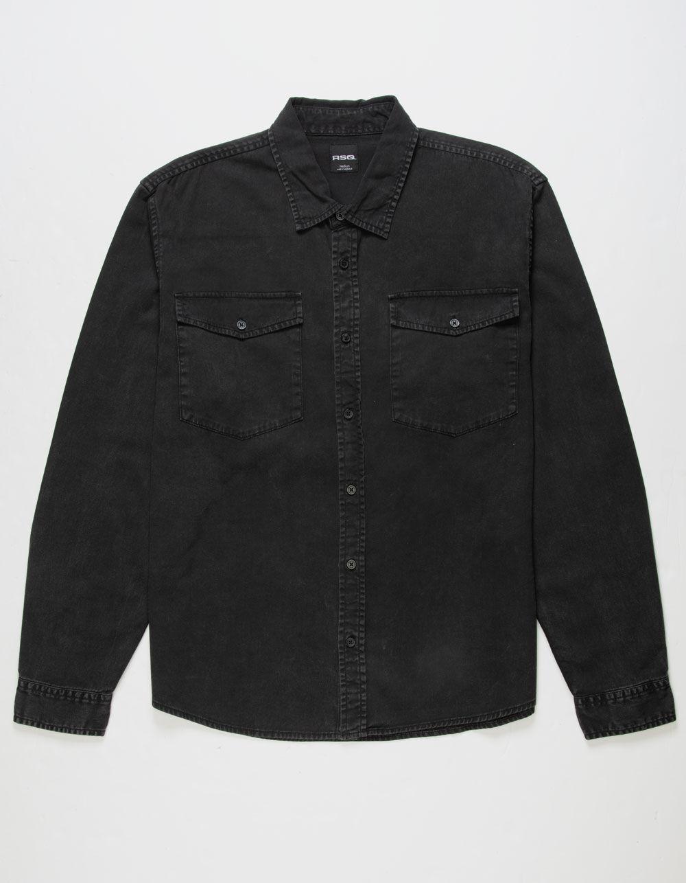 RSQ Mens Washed Twill Shirt Product Image