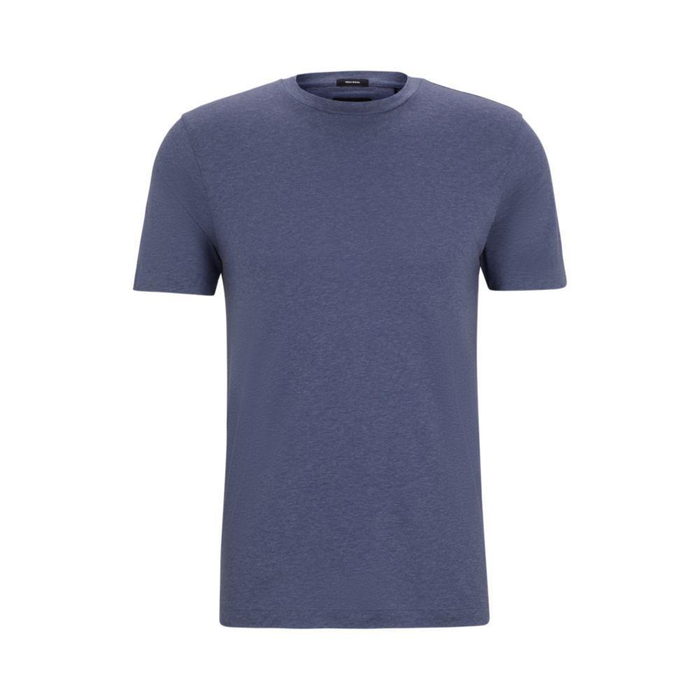 HUGO BOSS Slim-fit T-shirt In Performance Fabric In Dark Blue Product Image