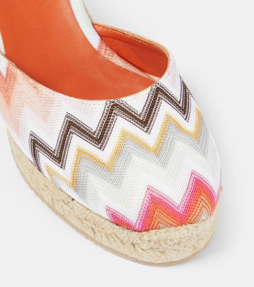 MISSONI Zig Zag Eva 80 Espadrille Wedges In Multicolour Product Image