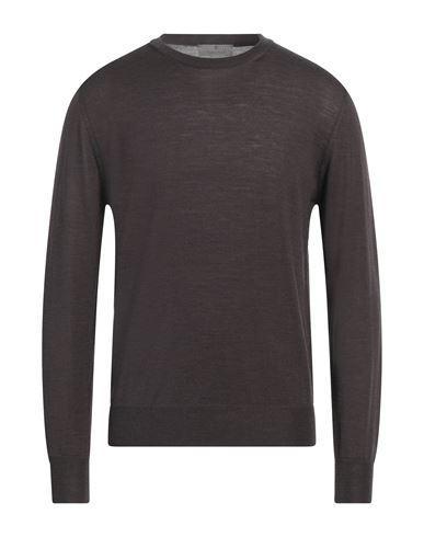 CANALI Man Sweater Dark Brown Size 48 Merino Wool Product Image