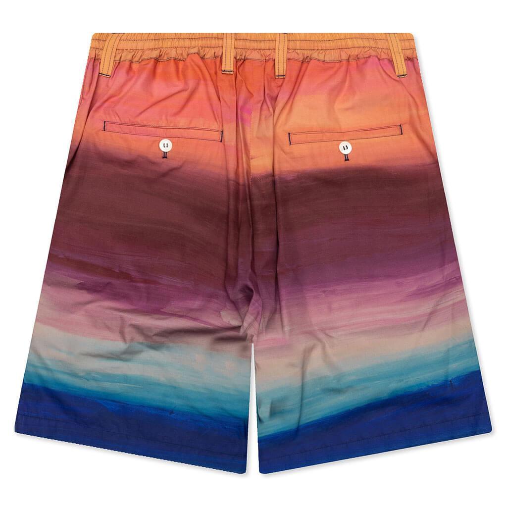 Poplin Stretch Waist Shorts - Multicolor Male Product Image