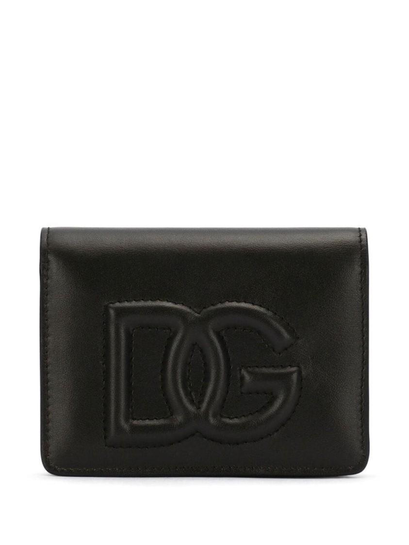 DOLCE & GABBANA Dg-logo Embossed Leather Wallet In Black Product Image