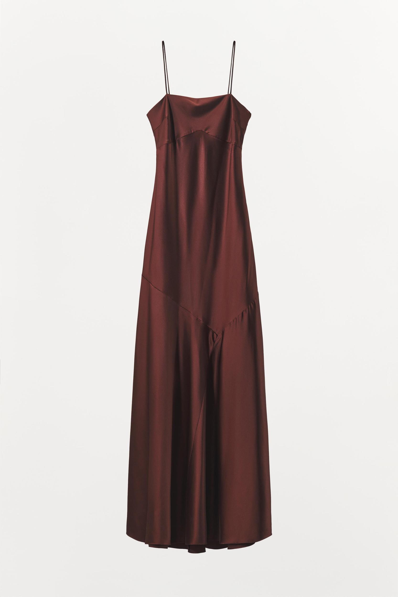 SATIN STRAP DRESS Product Image