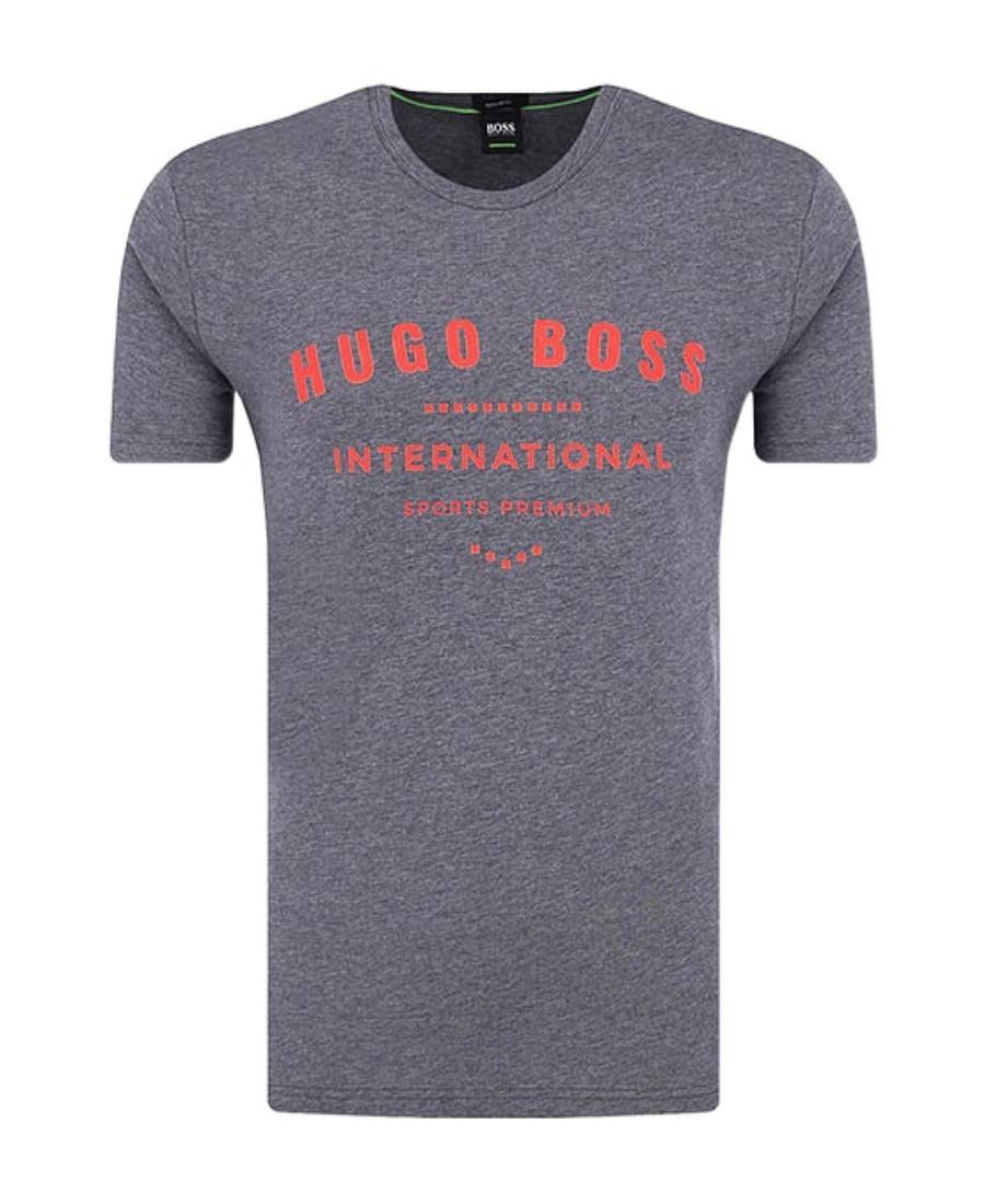 HUGO BOSS Logo Short-sleeved T-shirt In Gray Product Image