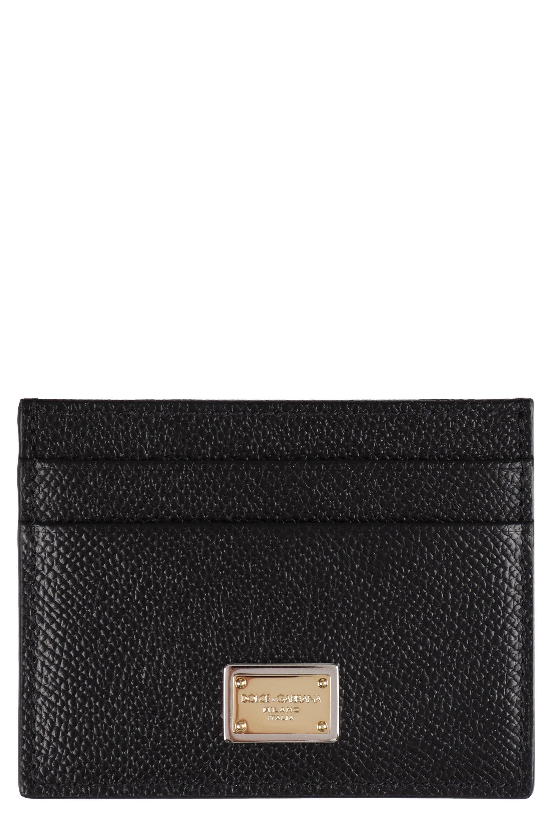 DOLCE & GABBANA Cardholder With Logo Plaque In Black Product Image