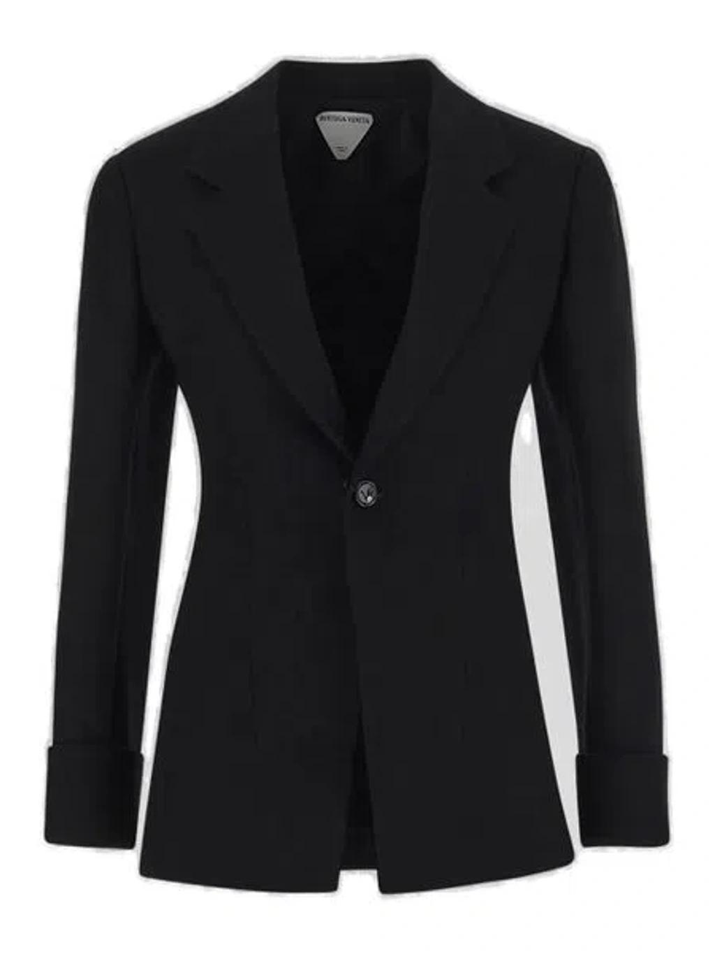 BOTTEGA VENETA Structured Cotton Jacket In Black Product Image