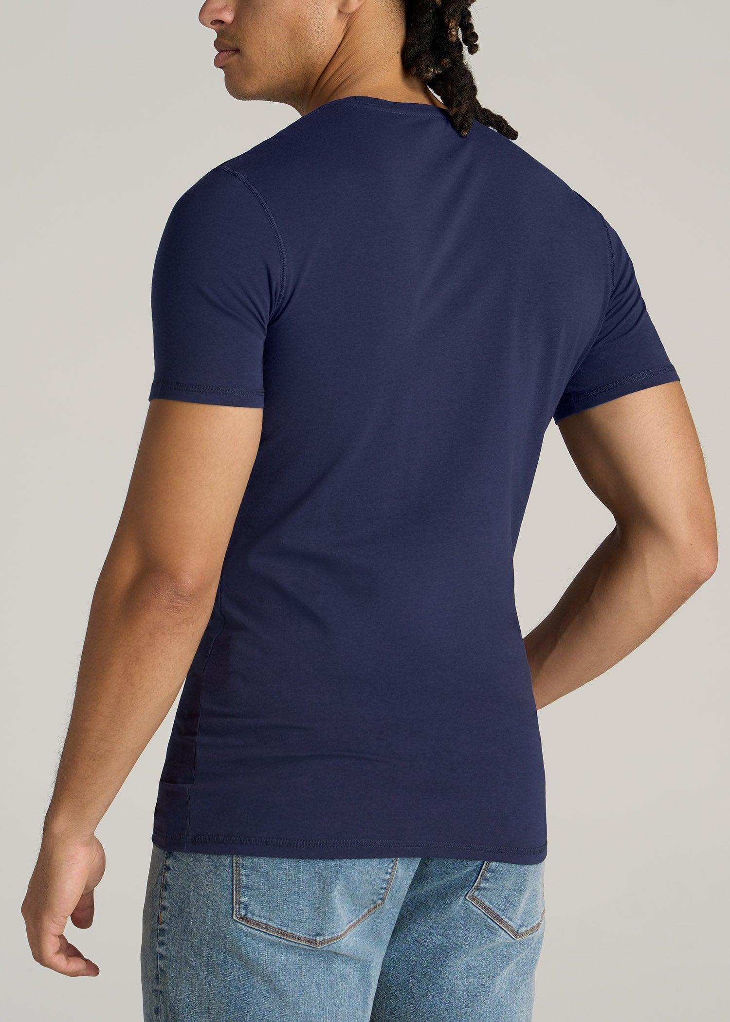 The Essential SLIM-FIT Crewneck Tee for Tall Men in Navy Product Image