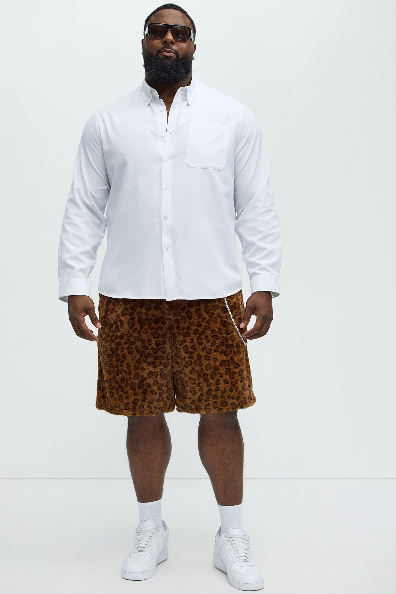 Relaxed Everyone Is A Cheetah Shorts - Brown/combo Product Image
