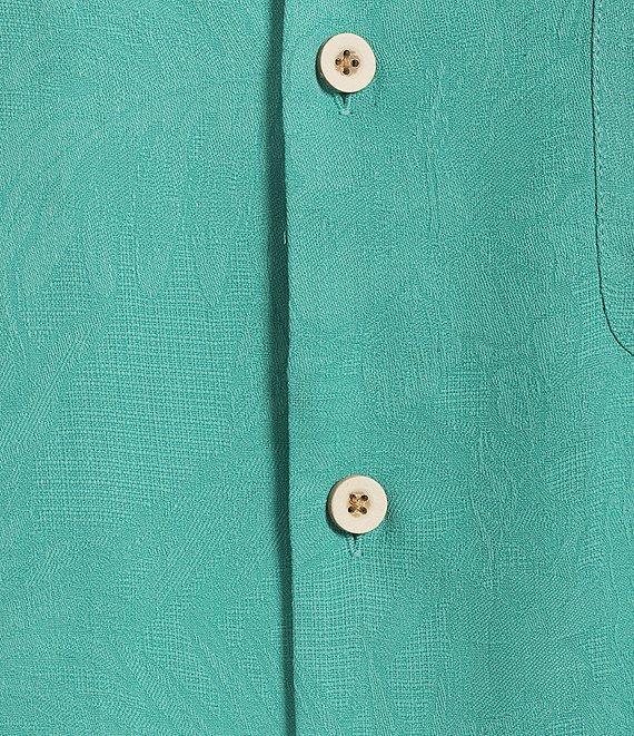 Tommy Bahama Solid Tropic Isle Short Sleeve Camp Collar Woven Shirt Product Image
