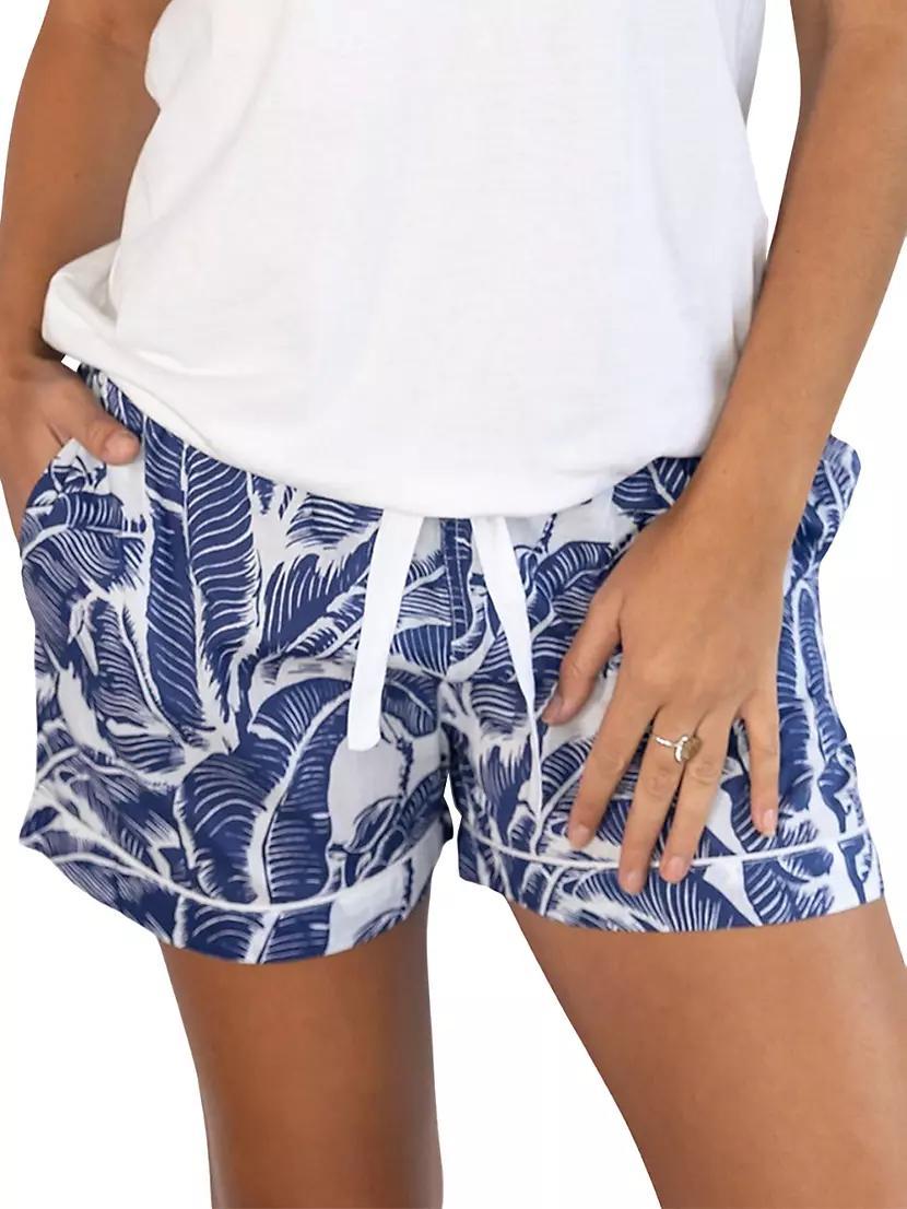 Women's Martinique Banana Leaf Boxer Shorts Product Image