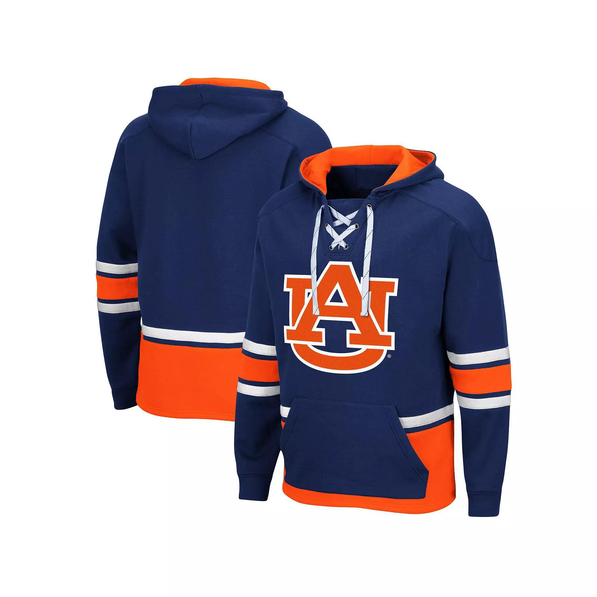 Men's Colosseum Navy Auburn Tigers Lace Up 3.0 Pullover Hoodie,  Product Image