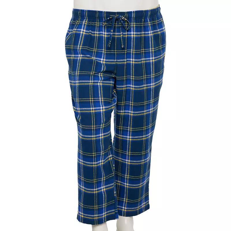 Big & Tall Sonoma Goods For Life® Flannel Drawstring Pajama Pants, Men's, Size: 2XB, Grey Buffalo Check Product Image