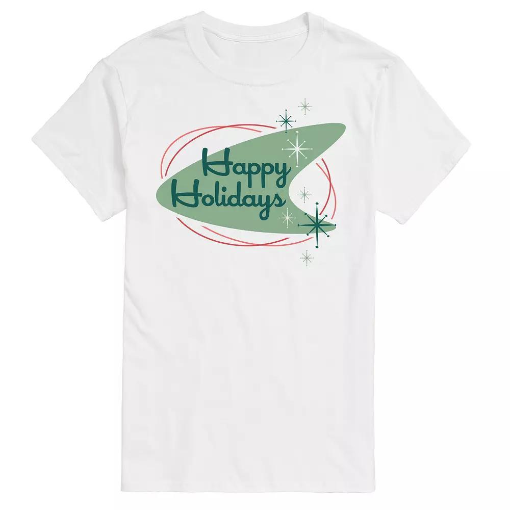 Men's Happy Holidays Sign Graphic Tee,  Product Image