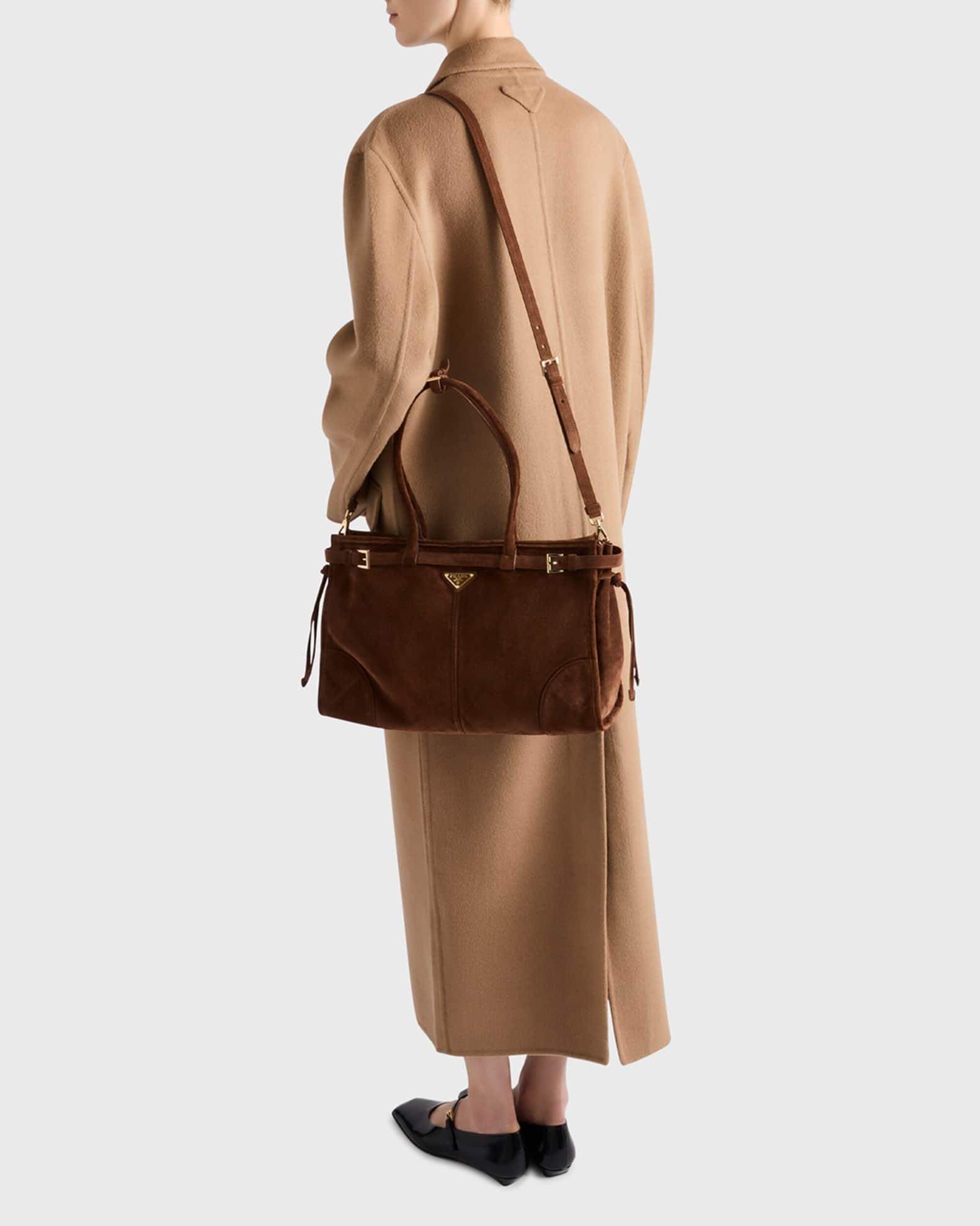 Buckle Suede Top-Handle Bag Product Image