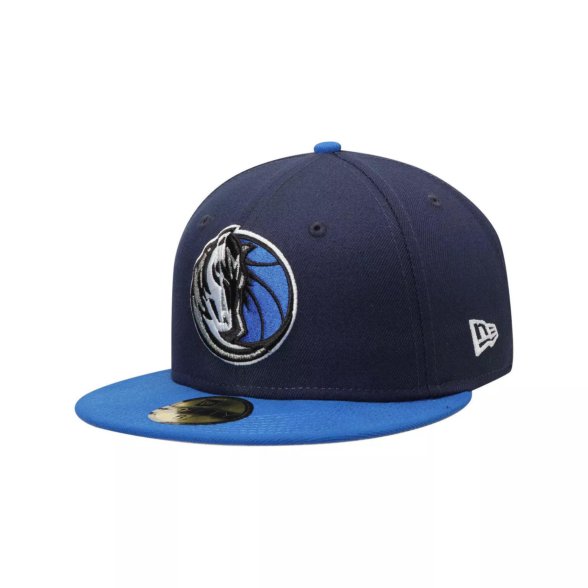 Men's New Era Navy/Blue Dallas Mavericks Official Team Color 2Tone 59FIFTY Fitted Hat,  Product Image