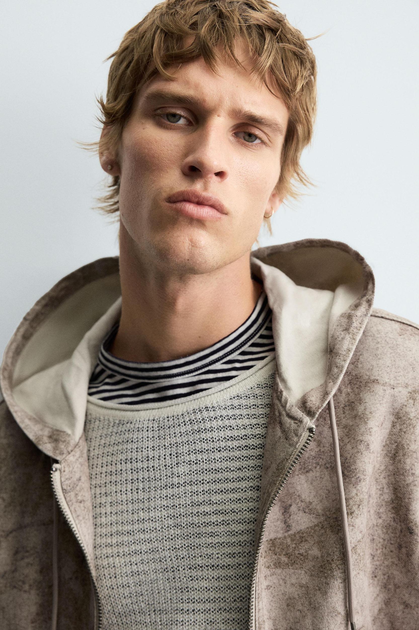 WASHED HOODED JACKET Product Image