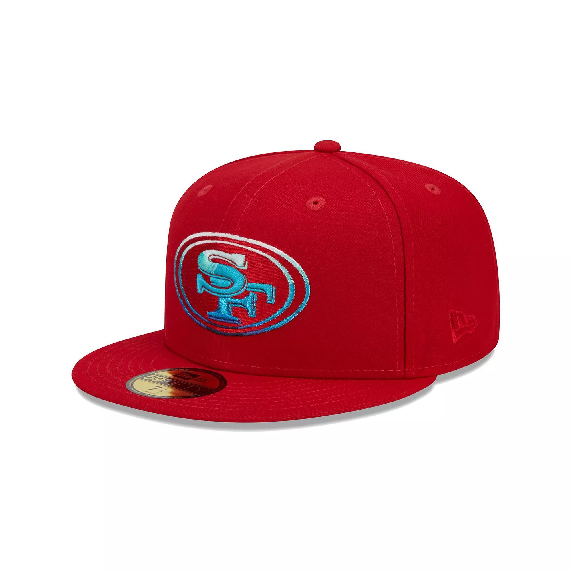 Men's New Era Scarlet San Francisco 49ers Gradient 59FIFTY Fitted Hat,  Product Image
