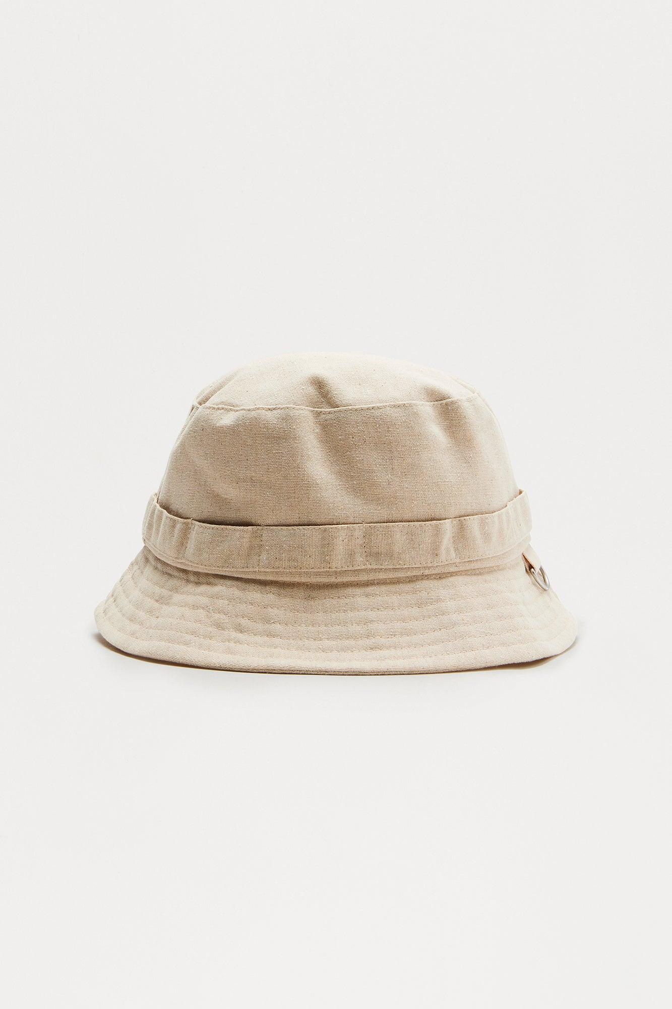 Tactical Linen Bucket Hat - Cream Product Image