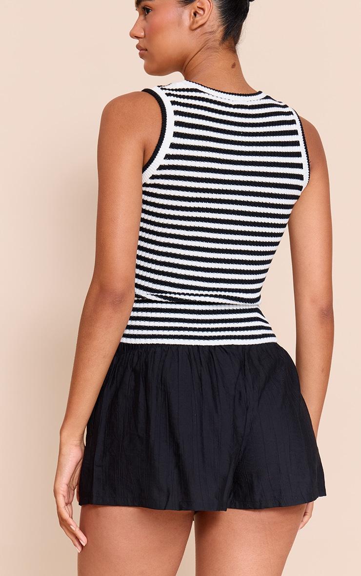 Black Textured Drawstring Shorts Product Image