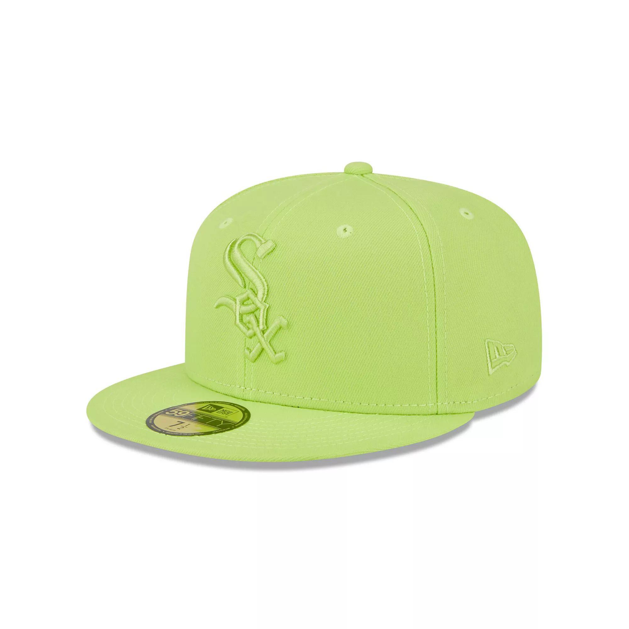 Men's New Era Neon Green Chicago White Sox 2023 Spring Color Basic 59FIFTY Fitted Hat,  Product Image