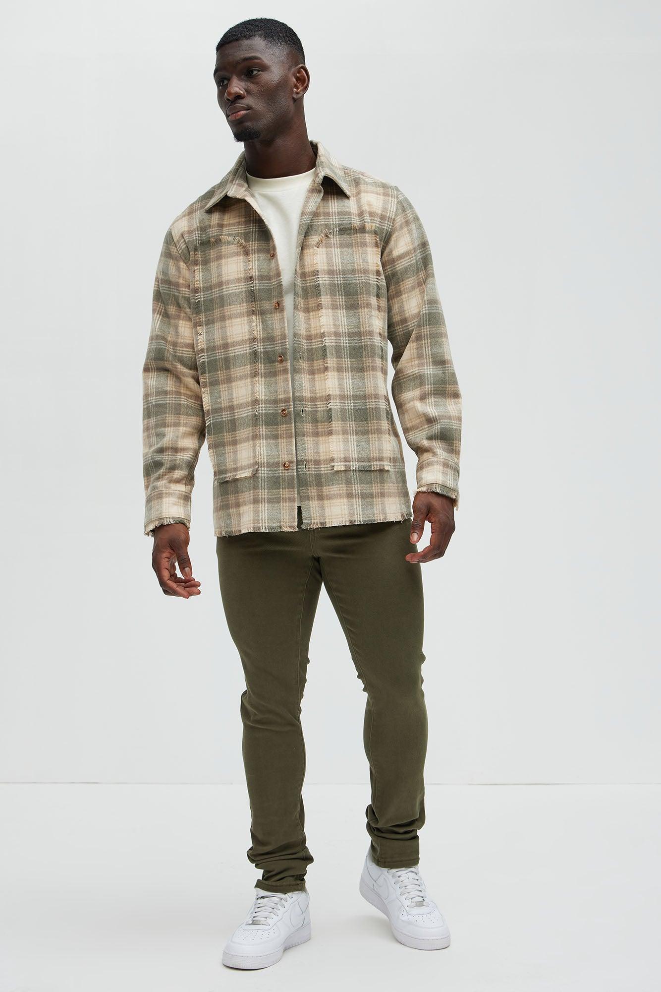 Cornell Stacked Skinny Jeans - Olive Product Image