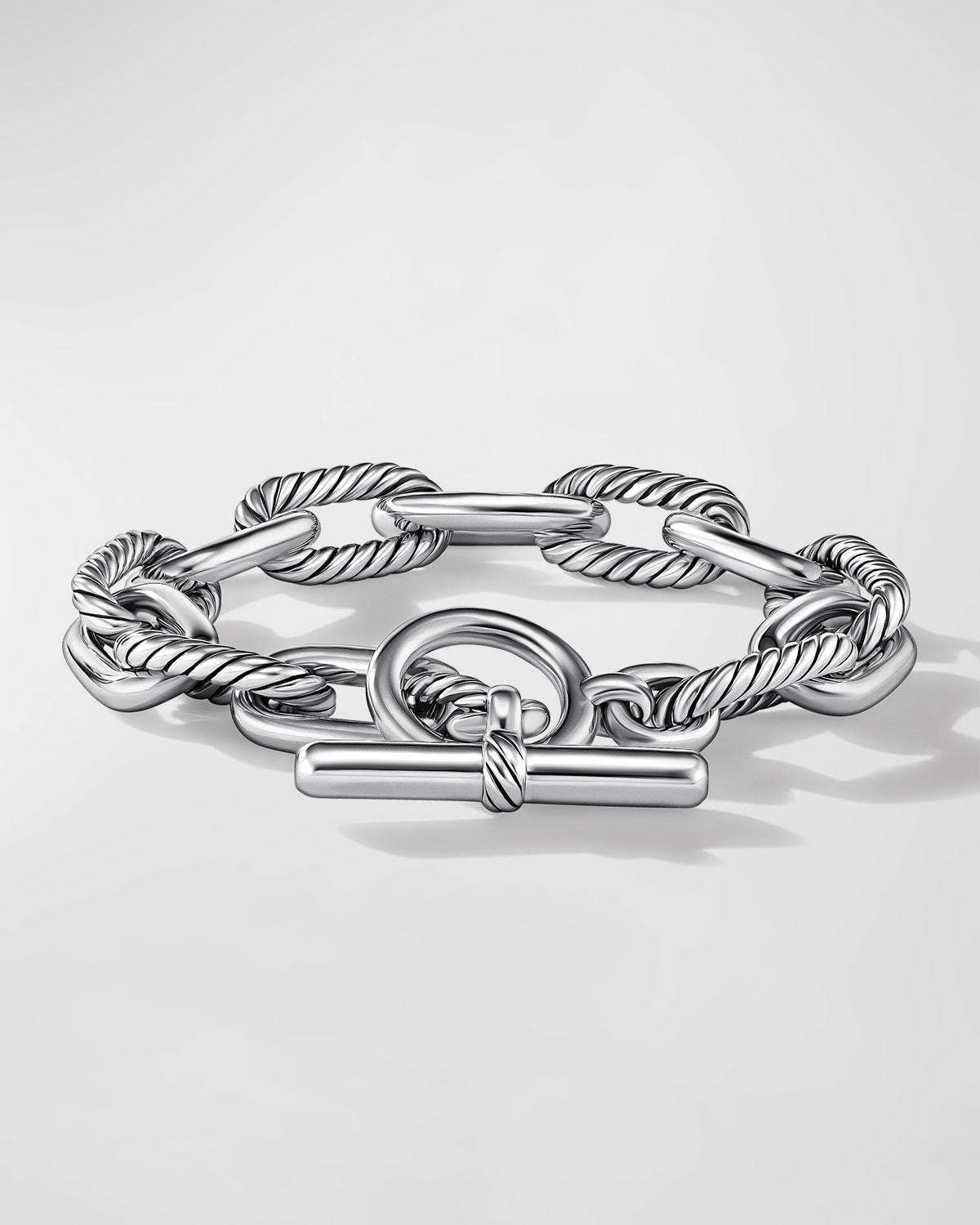 11mm DY Madison Toggle Chain Bracelet in Silver Product Image